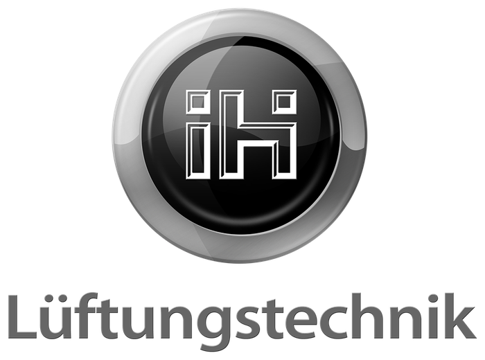 IH L&uuml;ftungstechnik Logo mit rundem IH-Symbol und Schriftzug darunter