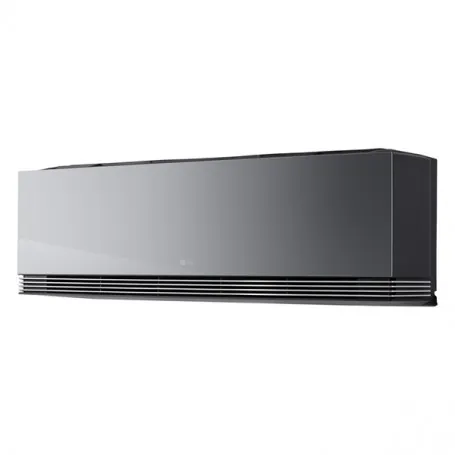 LG ARTCOOL AI Air Wandgerät mit schwarzer Spiegelglas-Front