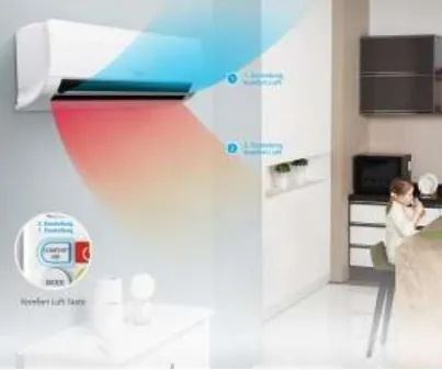 LG Klimaanlage kühlt im Sommer und heizt in der Übergangszeit